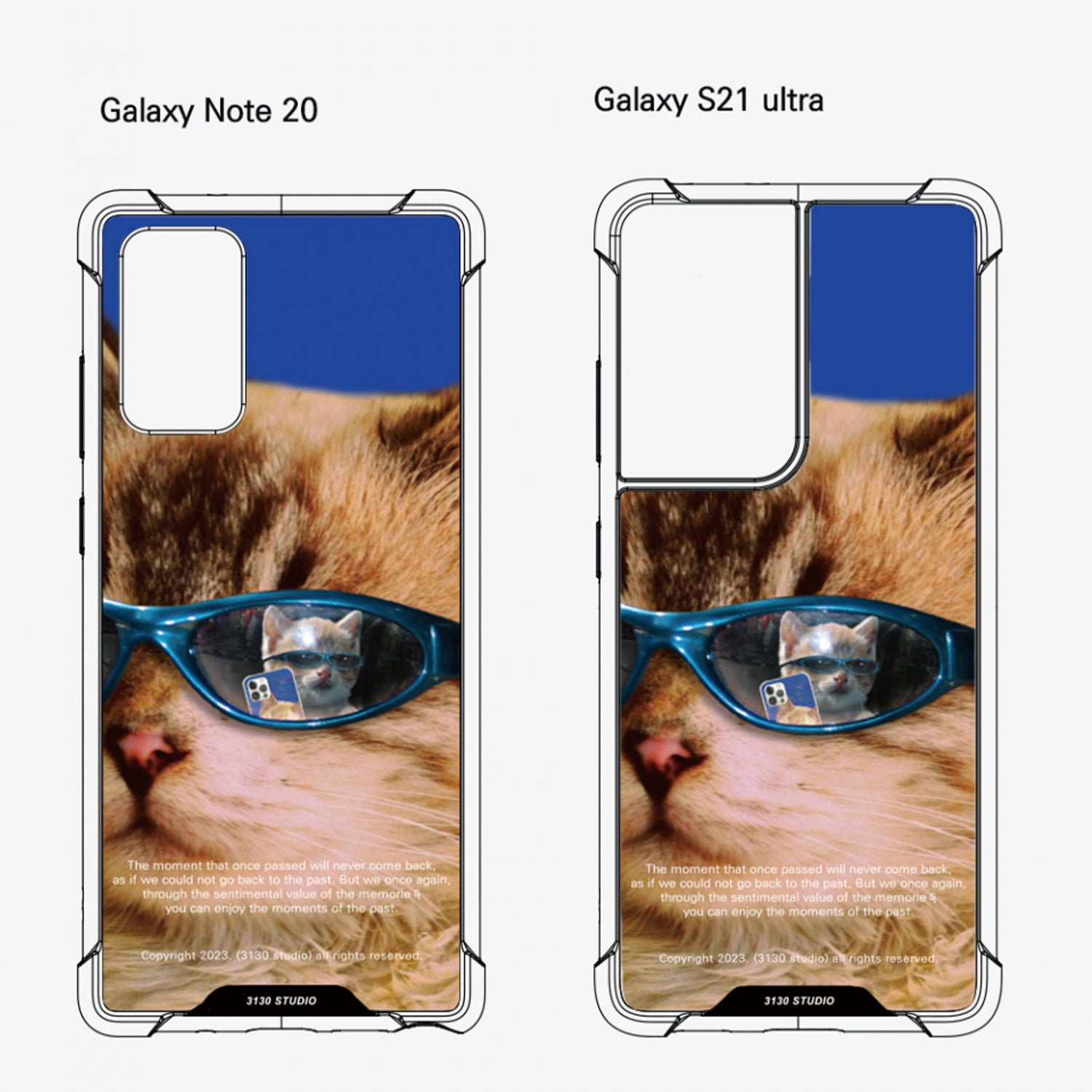 reflect blue cat case