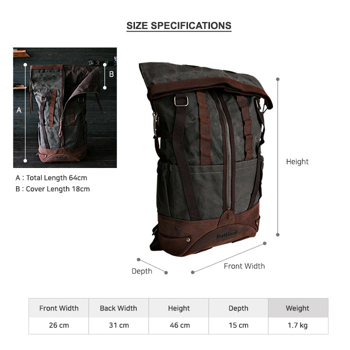 Bikers Crew Backpack Dark Oak