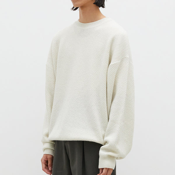 ホリゾンタルストライプコットンセーター / HORIZONTAL STRIPE COTTON