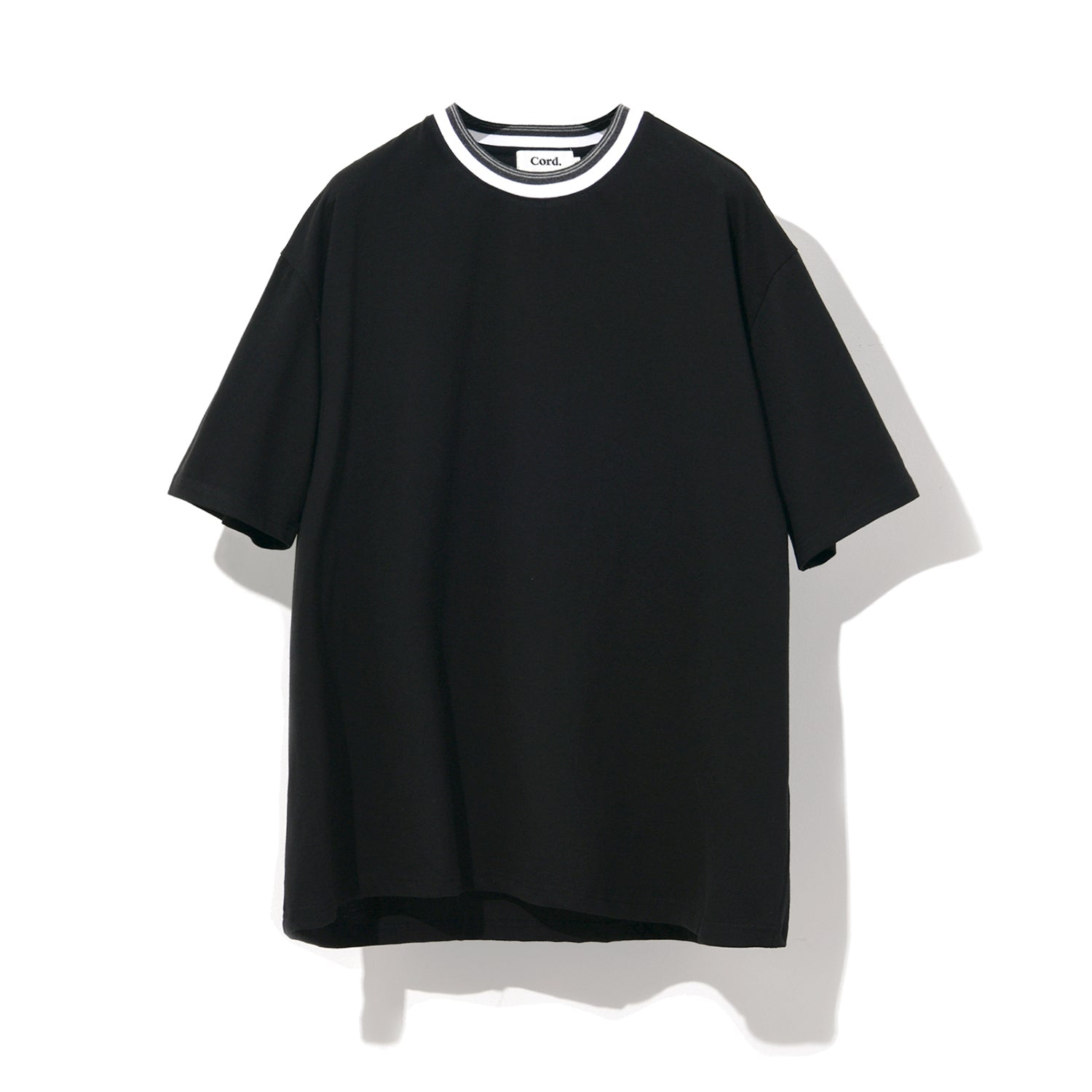 KNITTING COLLAR ROUND T-SHIRT_BK