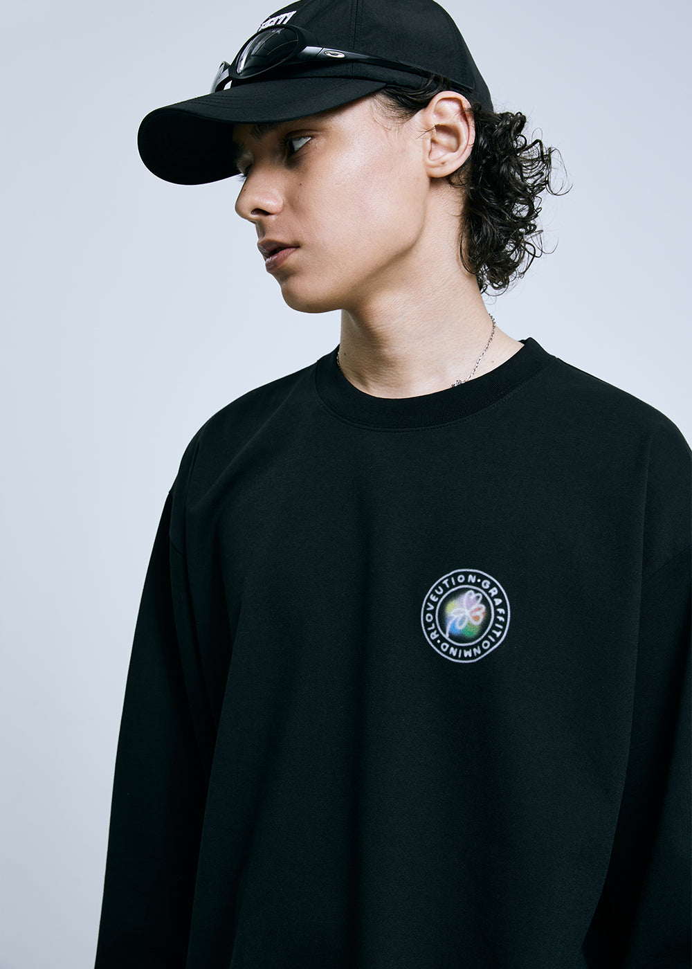 EMBLEM LONG SLEEVE T-SHIRT_BLACK