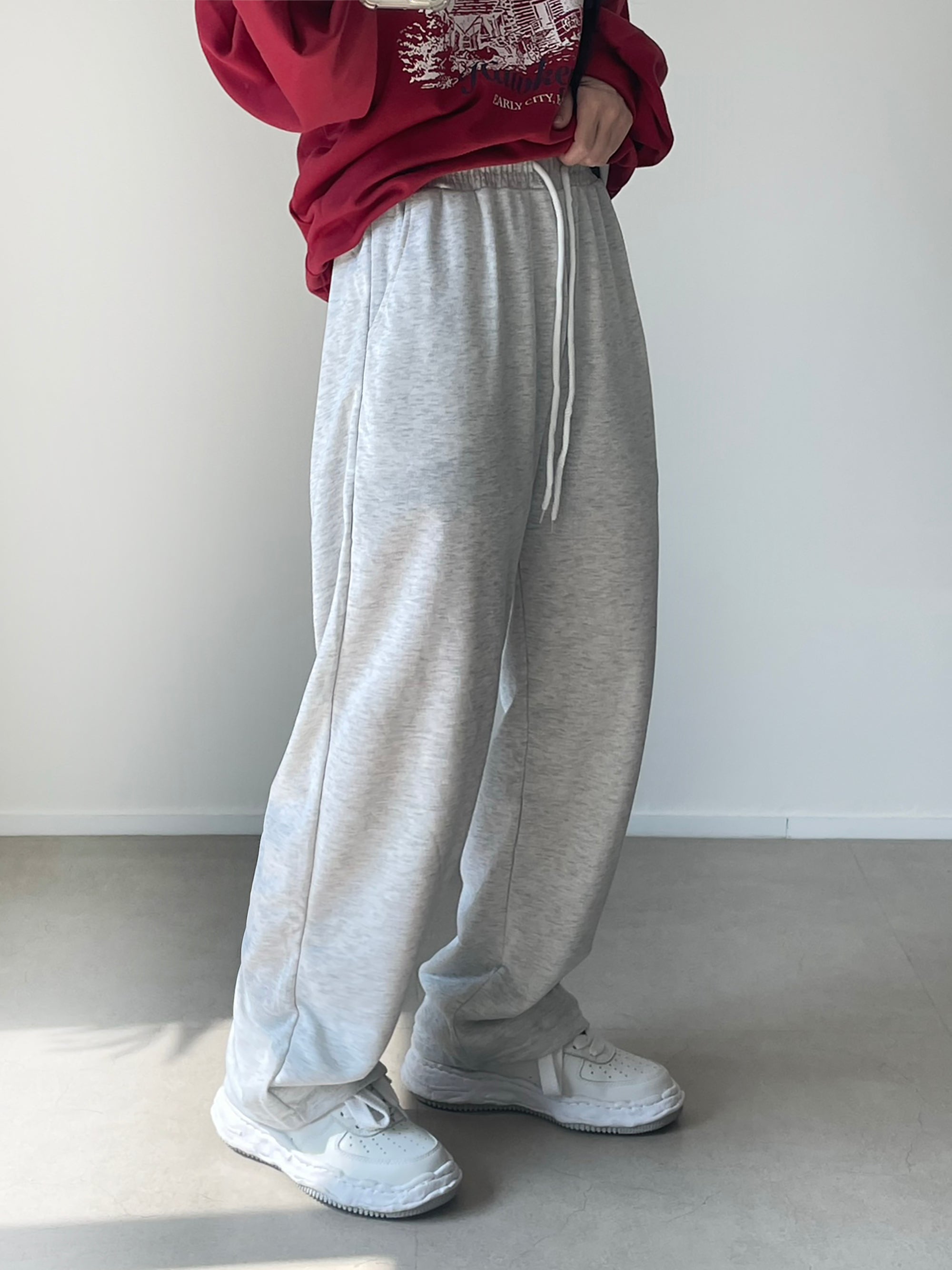 W cotton sweat pants