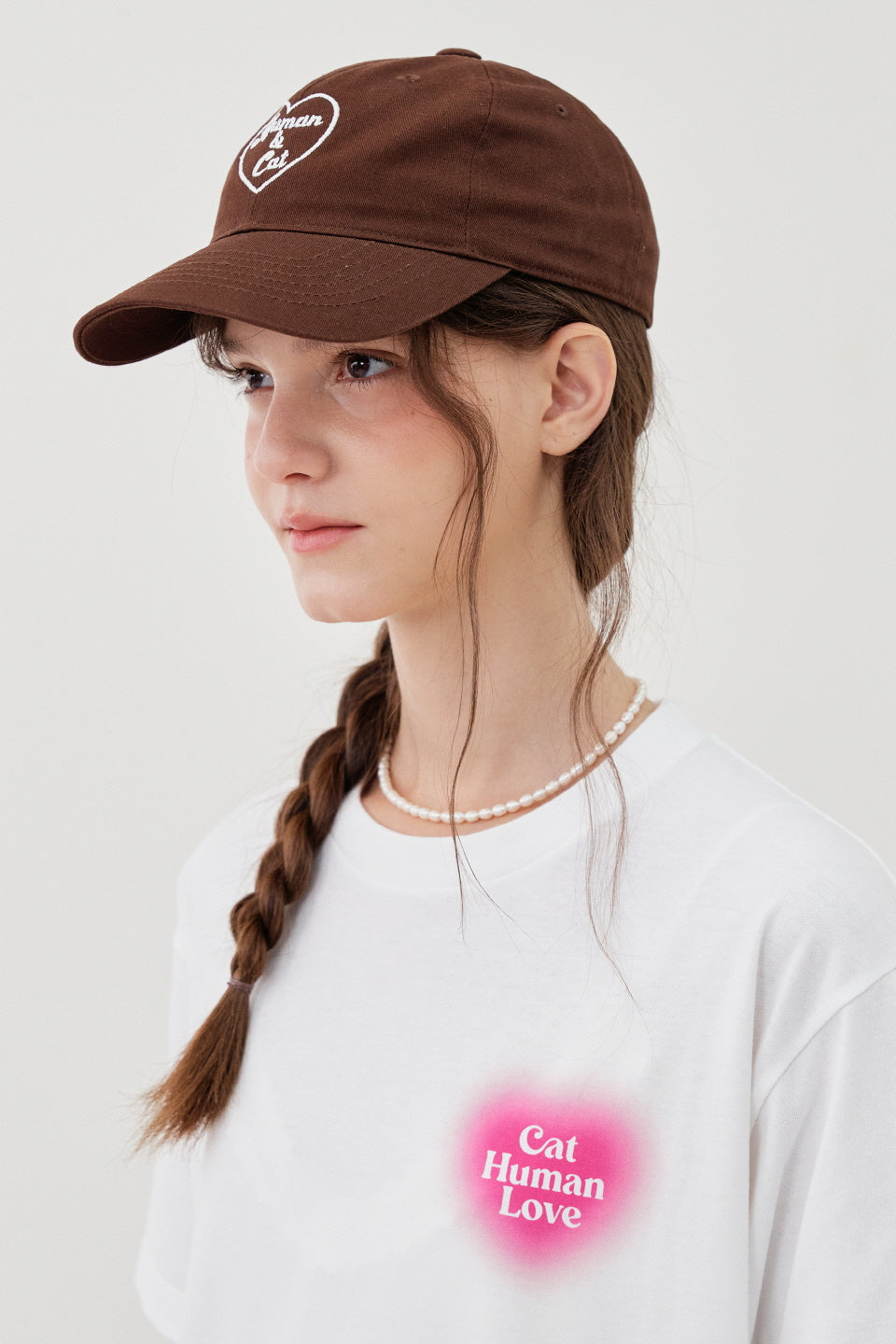 HEART BALL CAP_BROWN