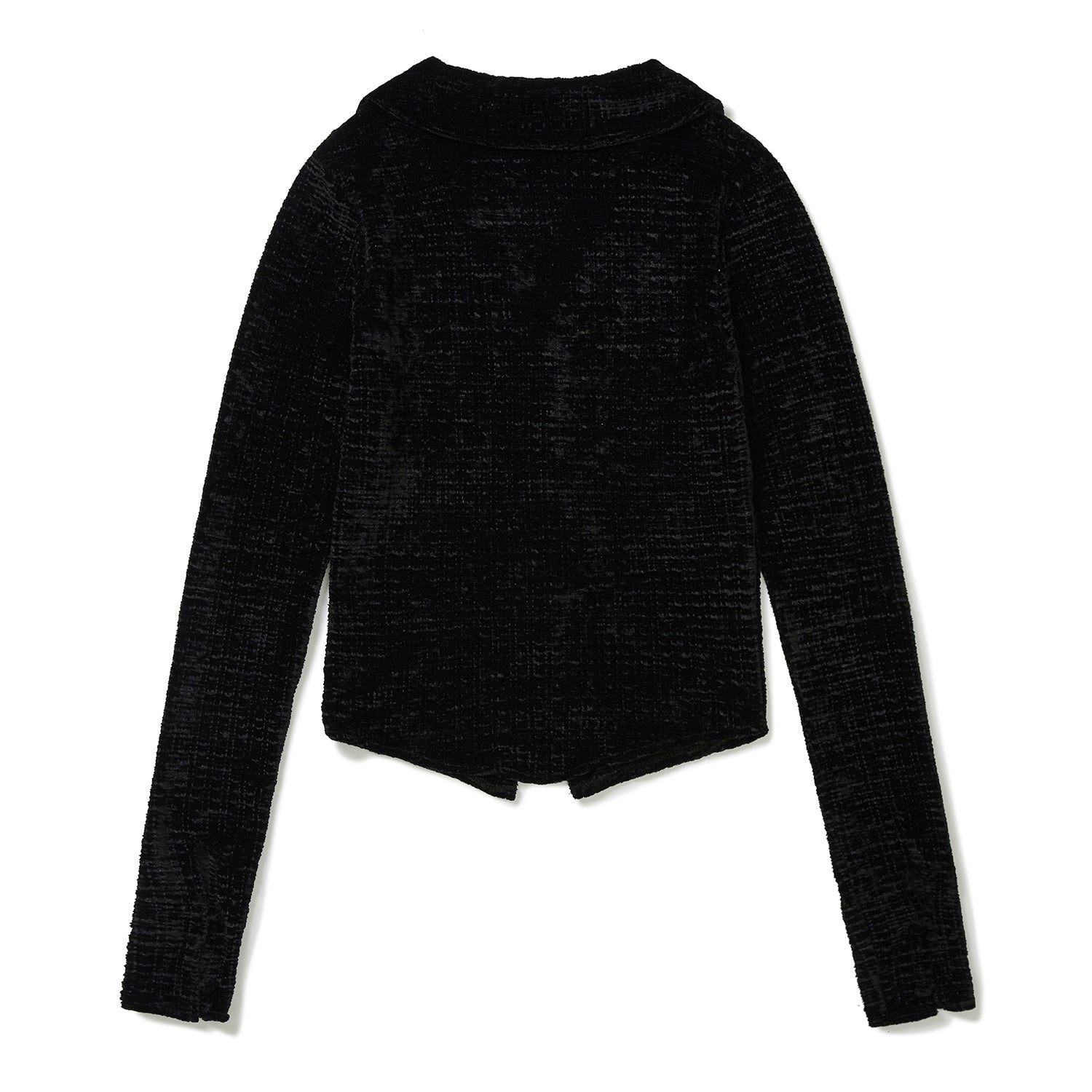 ビンテージベルベットカラーカーディガン / Vintage Velvet Collar Cardigan [BLACK]