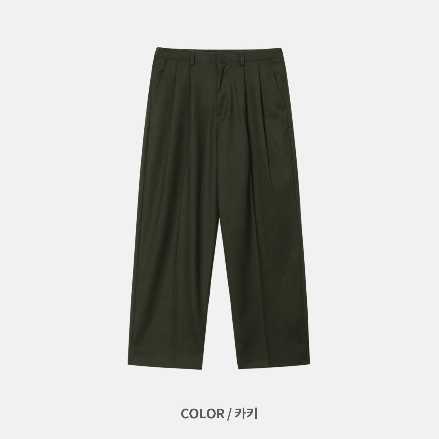 wool pintuck wide slacks