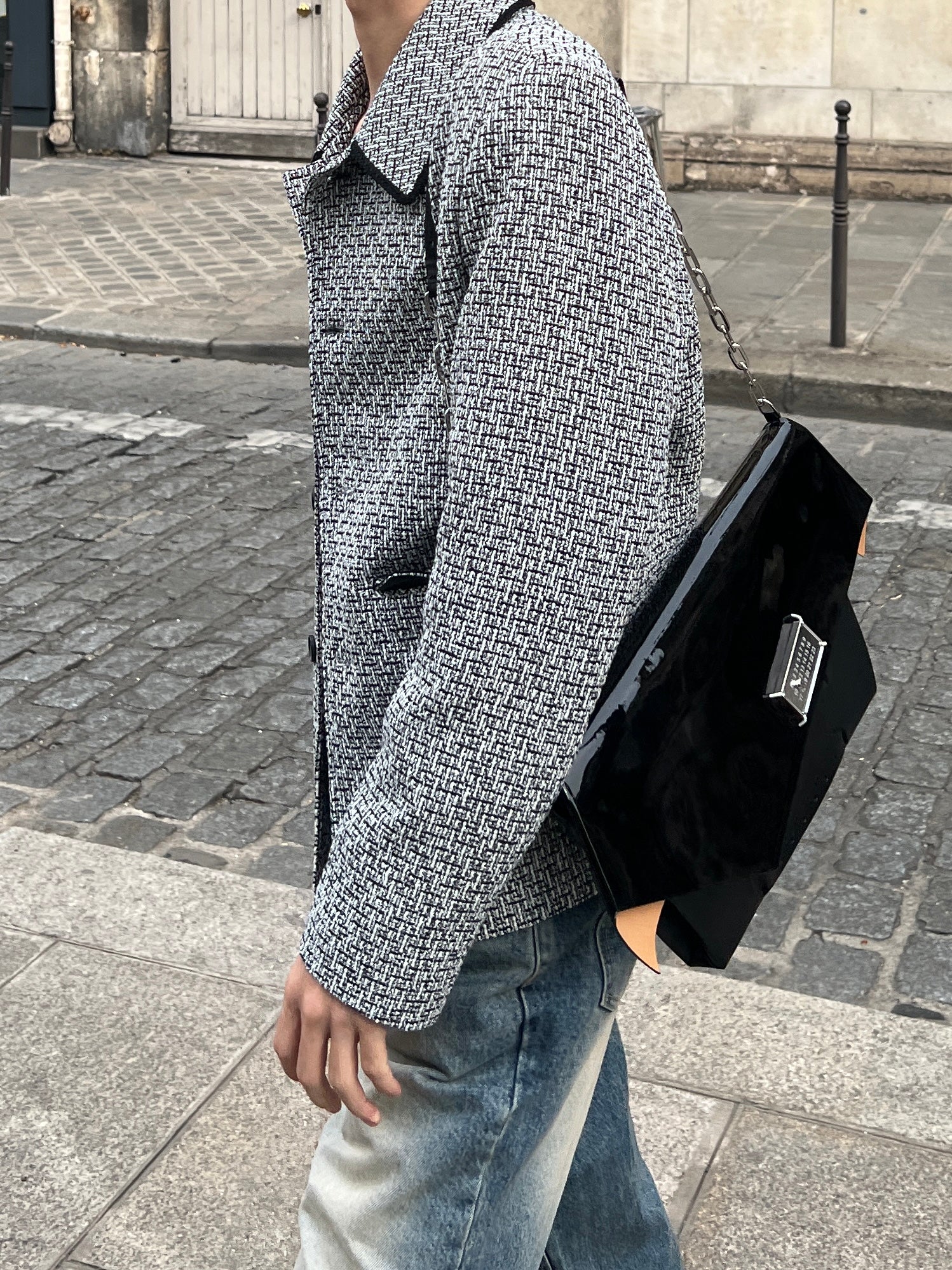 Louvre classy half tweed jacket