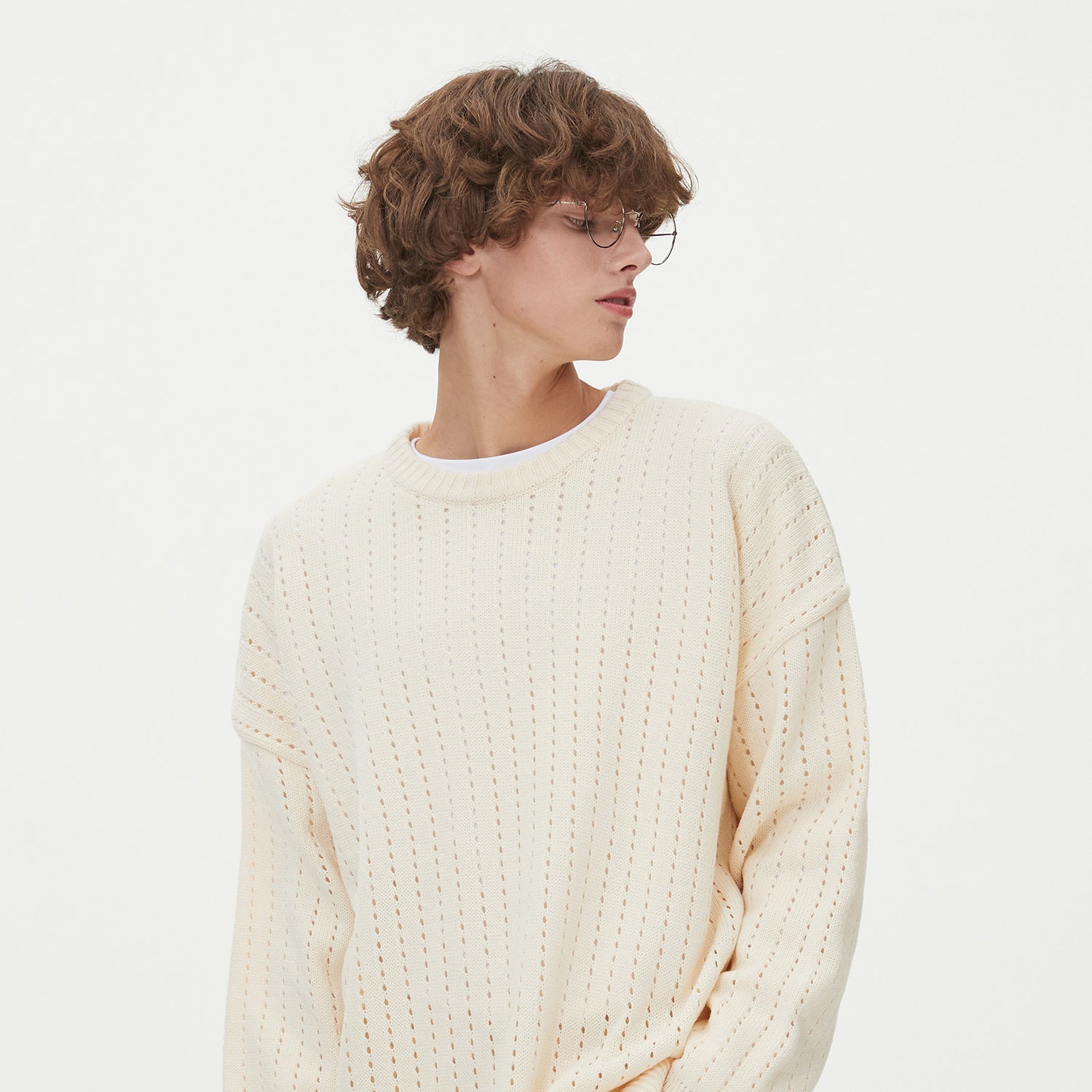 PUNCHING ROUND KNIT_IVORY