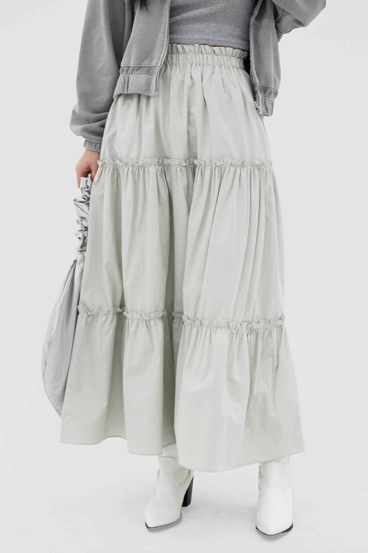 Frill kangkang long skirt (3color)