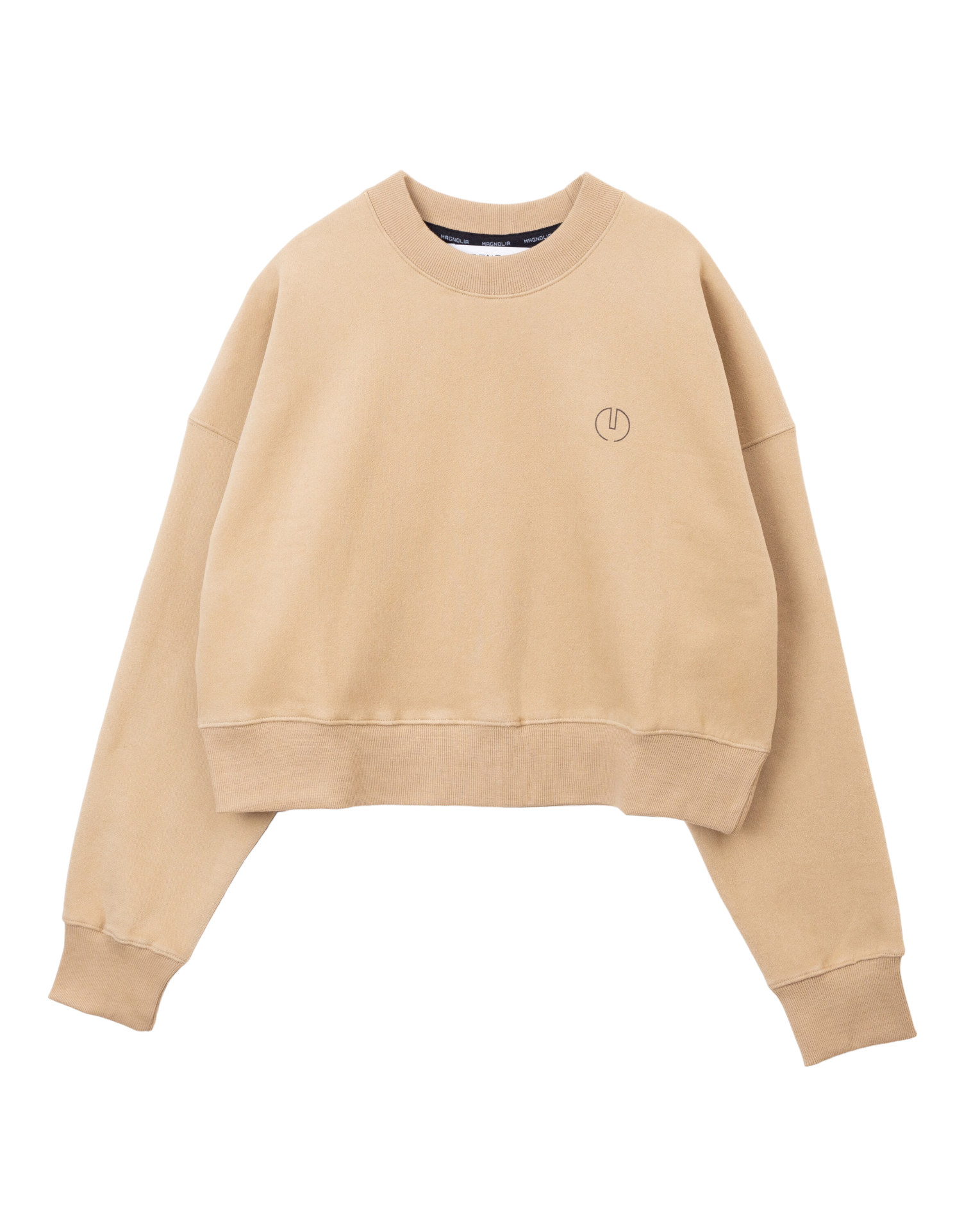 プリントクロップドスウェット/Print Cropped Sweat-BEIGE