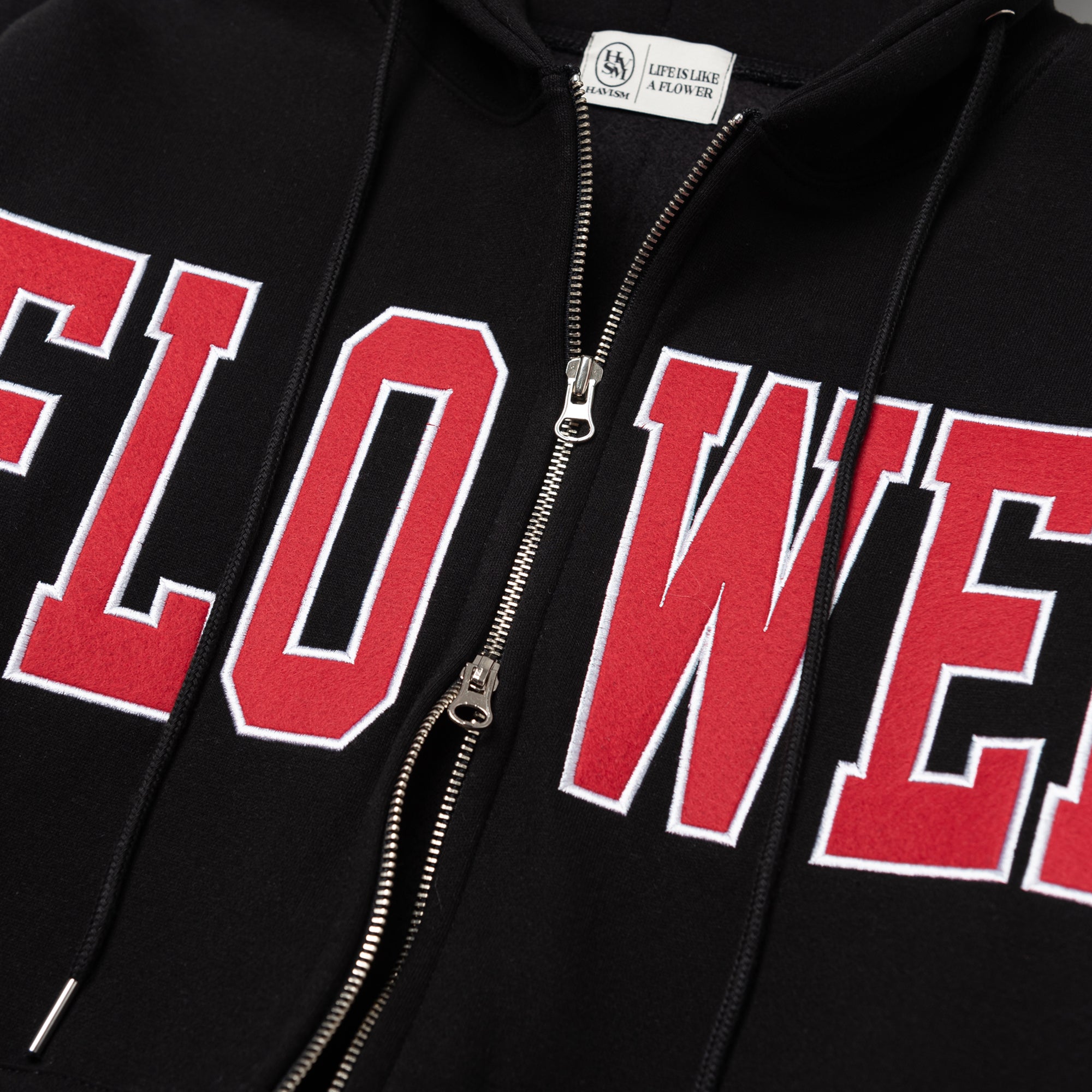 FLOWER ZIP UP HOOD(BLACK)