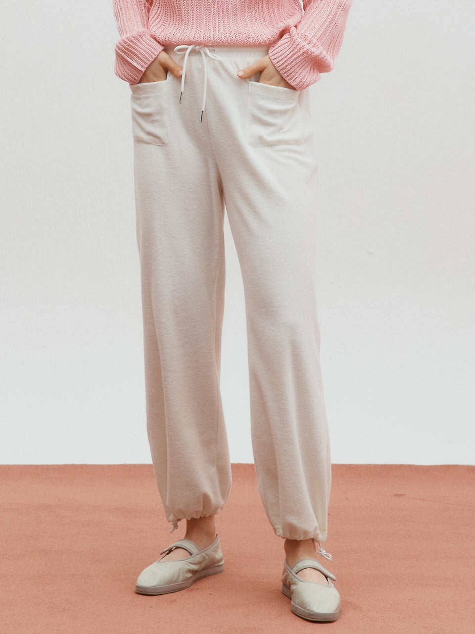 Terry sweat pants - Ivory