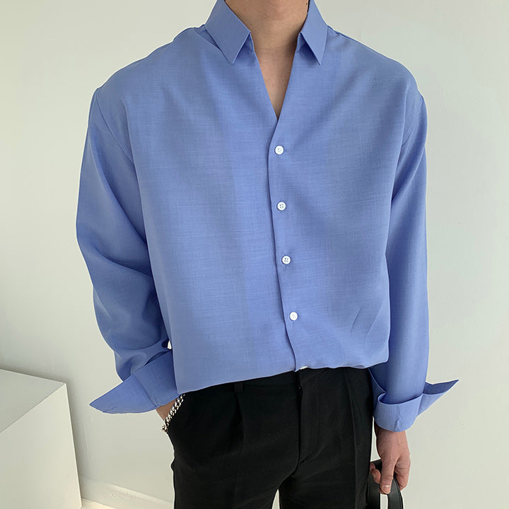 Men's Spring Summer Open Collar Shirt (8 colors)