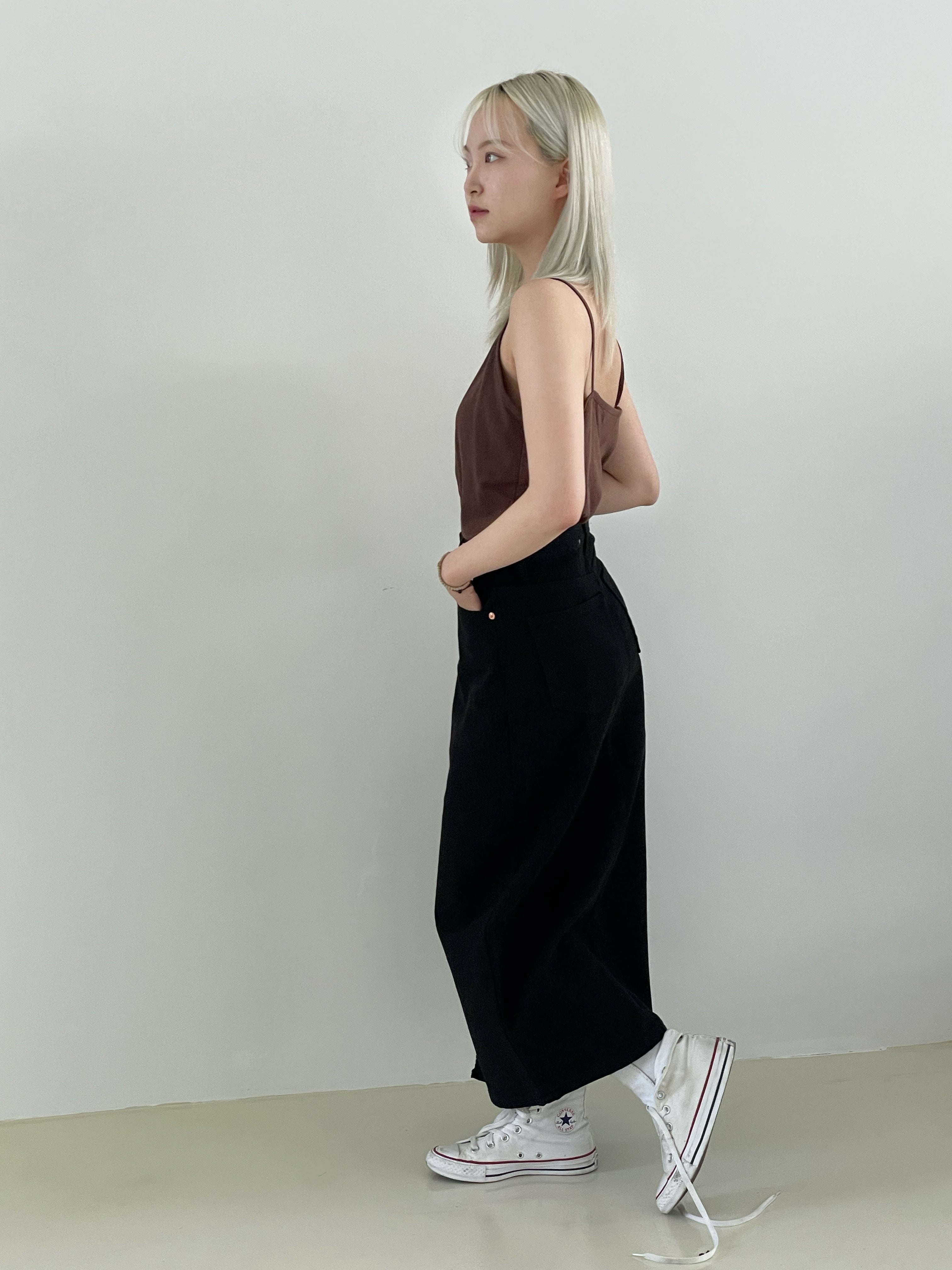 Vintage diagonal long skirt