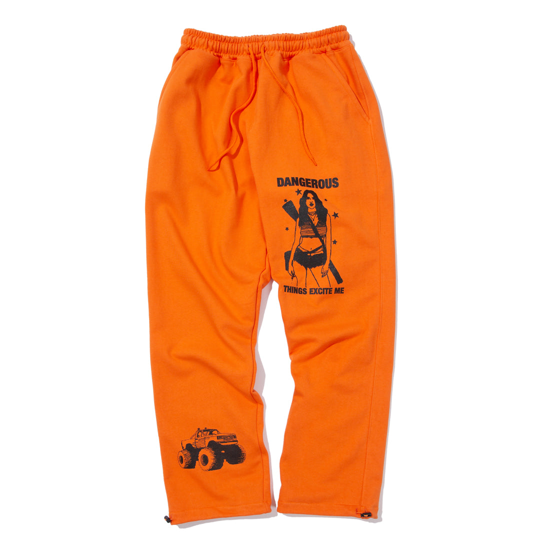 DANGEROUS SWEAT PANTS (ORANGE)