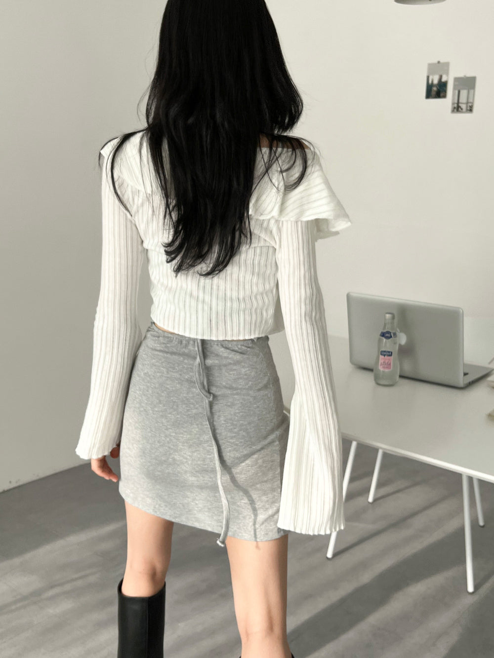 Frill golgi knit cardigan (2 Color)