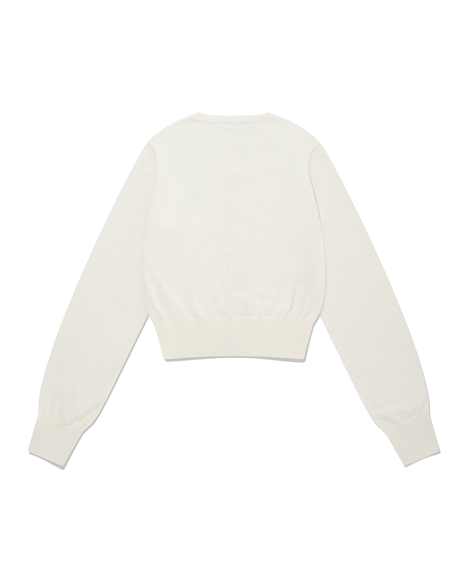 CHUCK スリムフィットラウンドネックカーディガン / CHUCK SLIM FIT ROUND NECK KNIT CARDIGAN (IVORY)