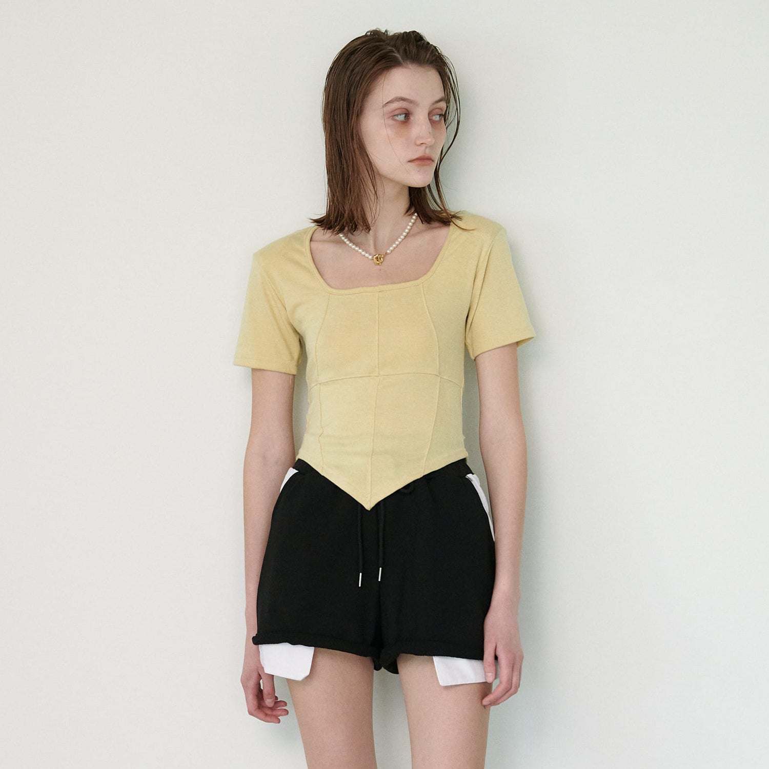 SQUARE T-SHIRT, YELLOW