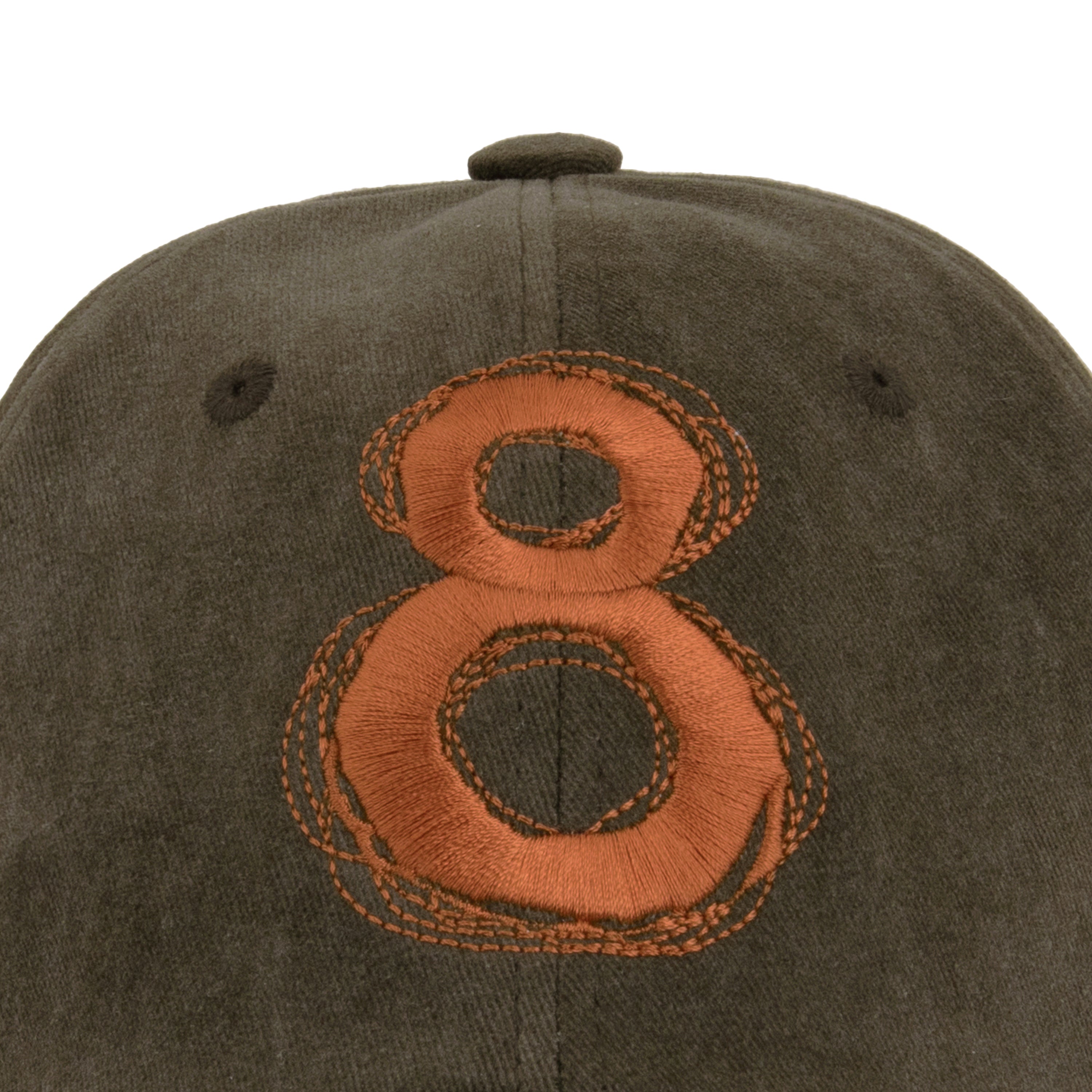 8 logo ball cap - Olive Brown