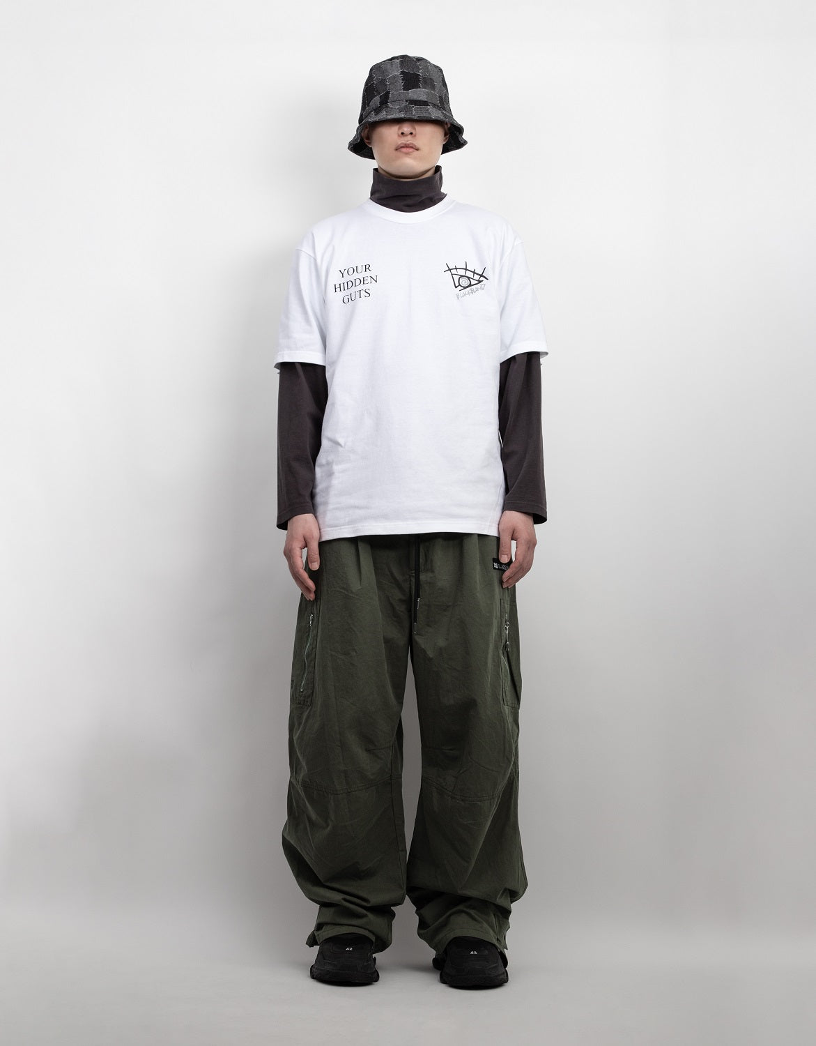 BBD Hidden Guts Logo Wide Cargo Pants (Khaki)