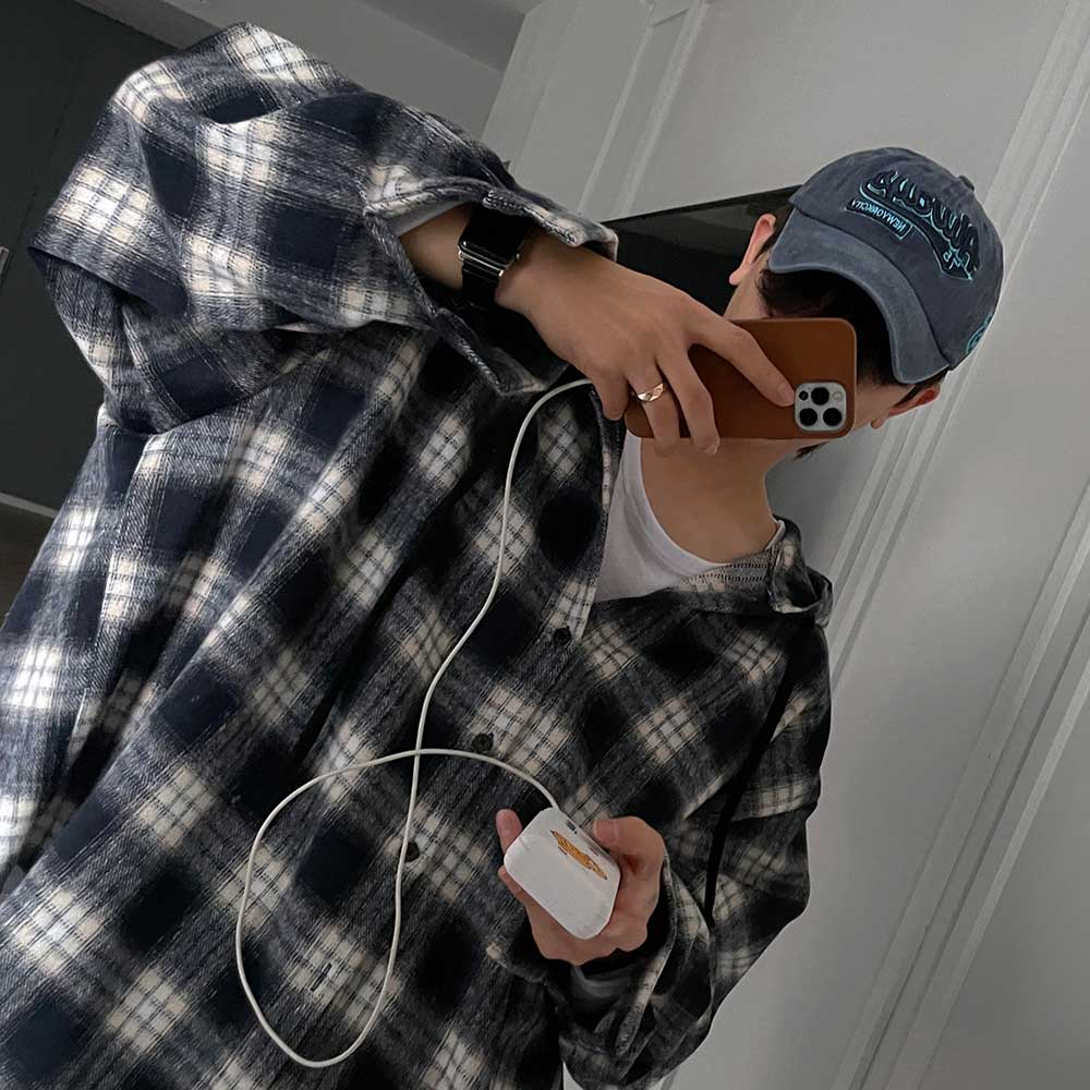 2 Low Hood Check Shirt (2color)