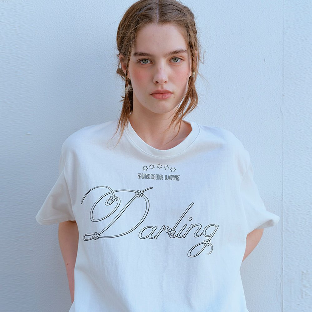  OVERSIZE DARLING TEE, WHITE