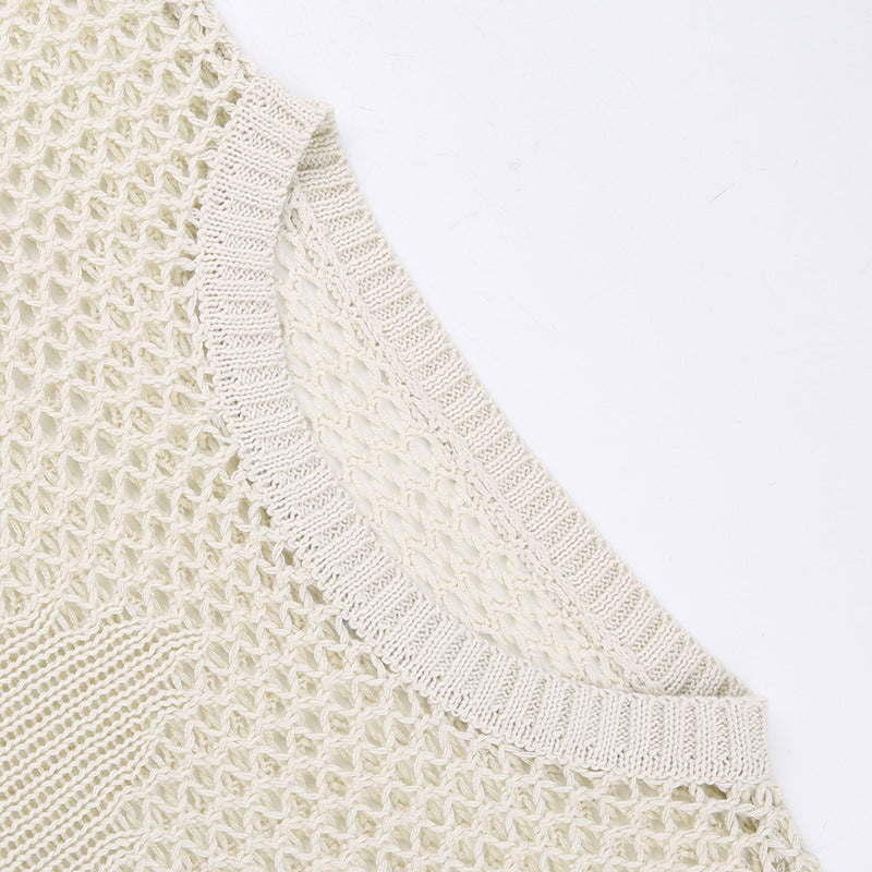 Star loose see-through knit