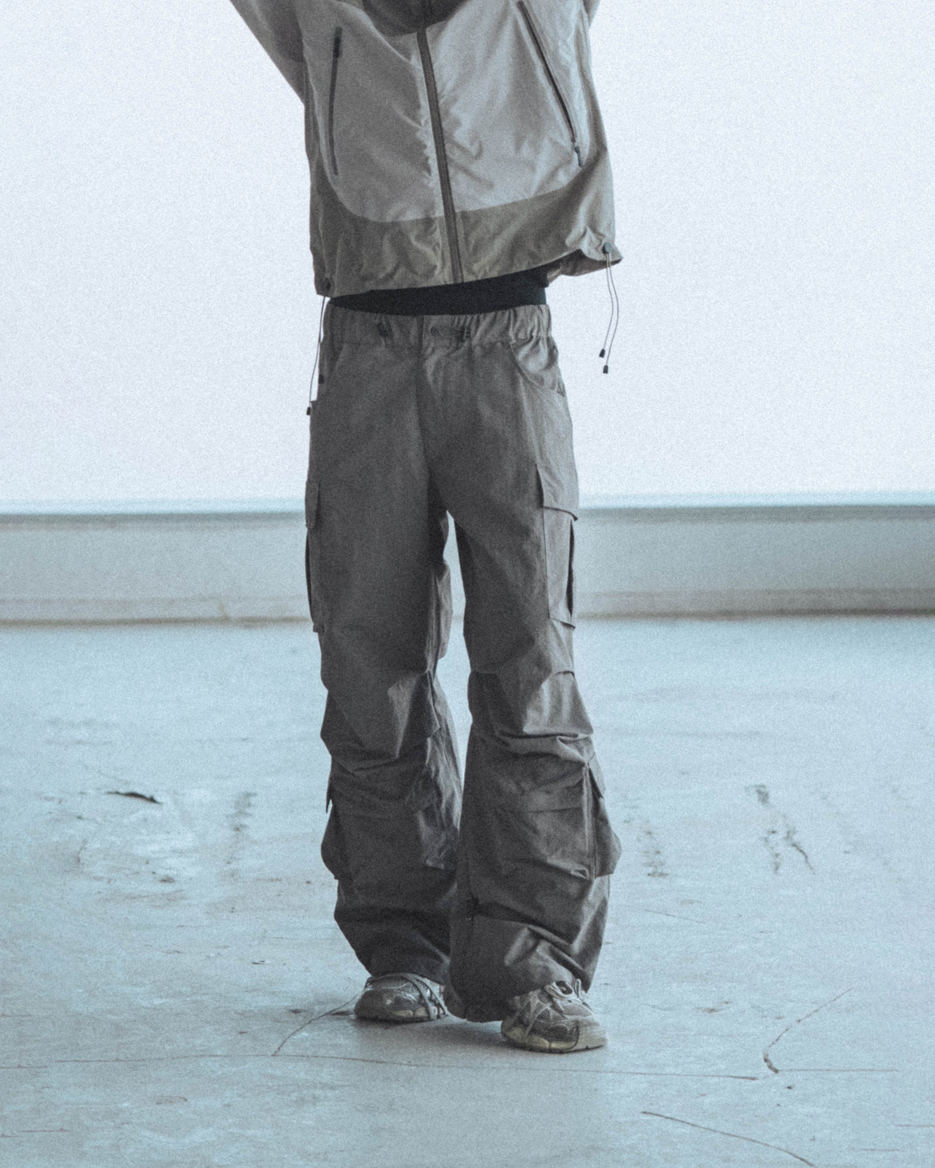 Track Pocket Cargo Pants Ash Grey