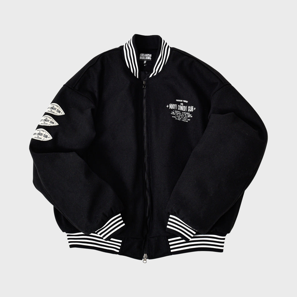 SMILING EYES VARSITY ZIP-UP JACKET