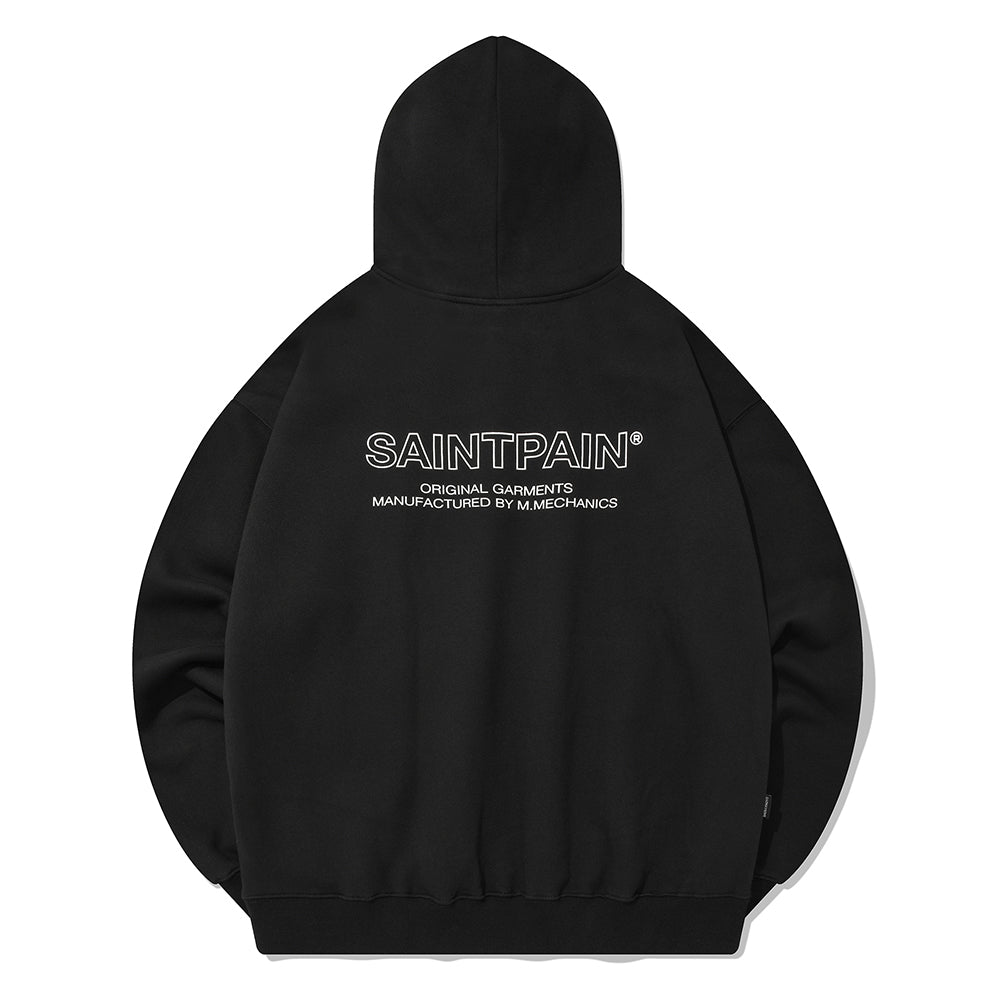 SP OUTLINE LOGO HOOD-BLACK