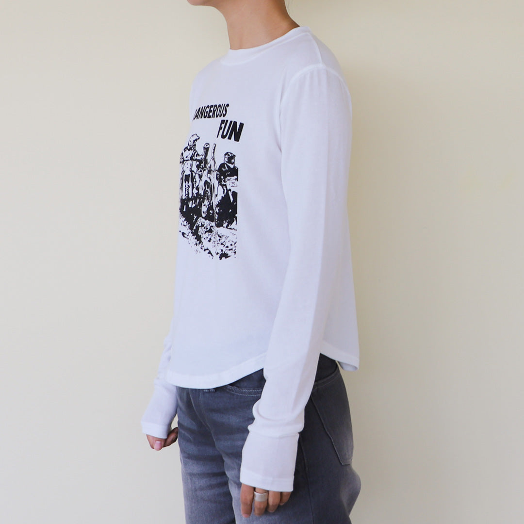 DANGEROUS FUN long-sleeved T-Shirt (WHITE)