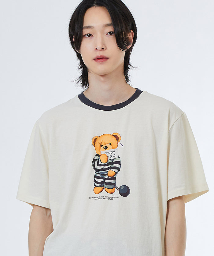 Prison Teddy Ringer T-shirt