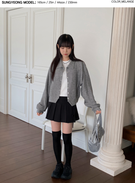 ST Loose Balloon Collar Cardigan (3color)