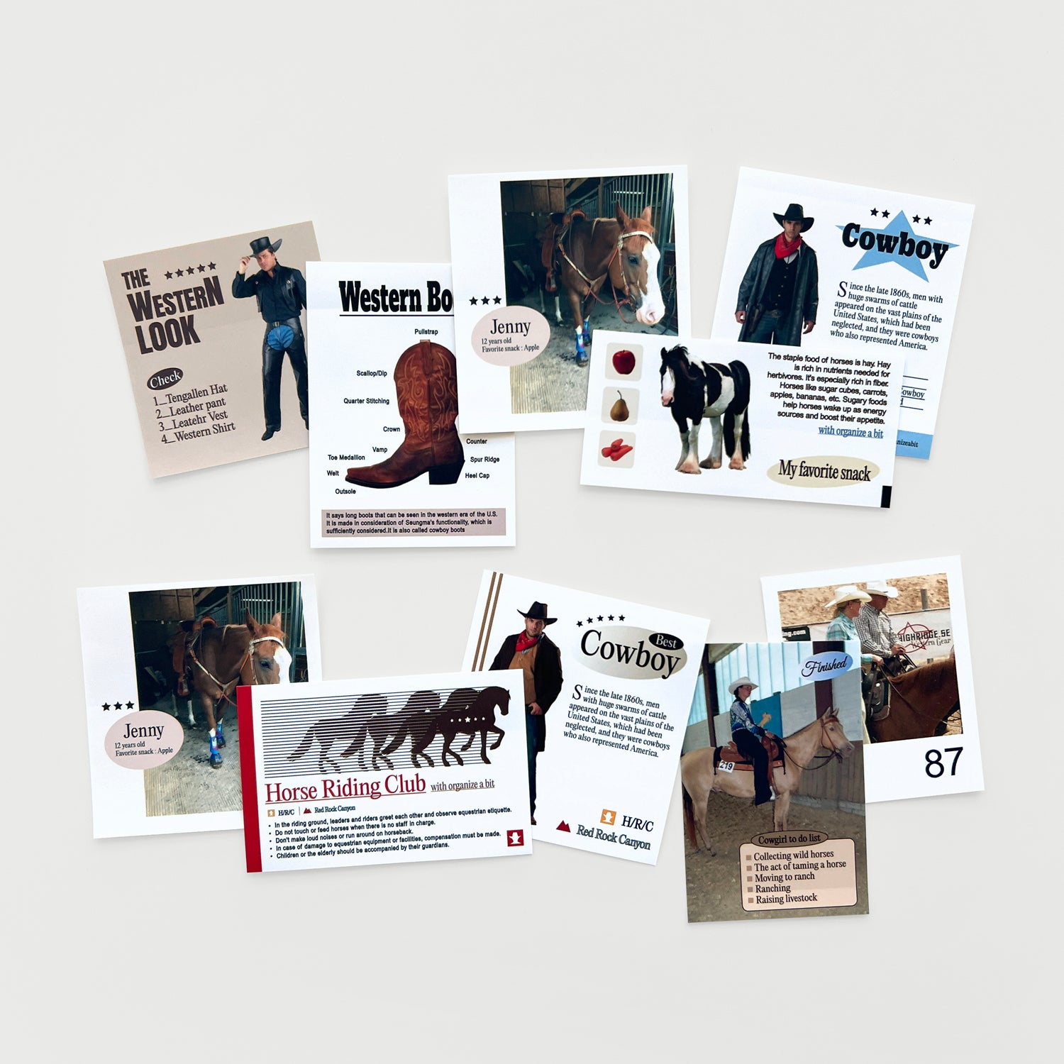 oab cowboy pack / scrap sticker set