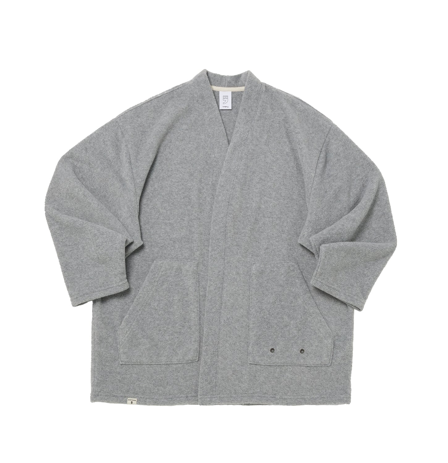 WARM-FLEECE HERITAGE CARDIGAN (Gray)