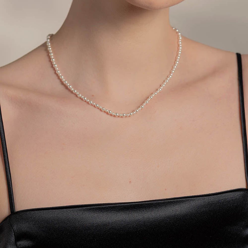 Onetouch Daily Swarovski Pearl Necklace(3&4mm)1