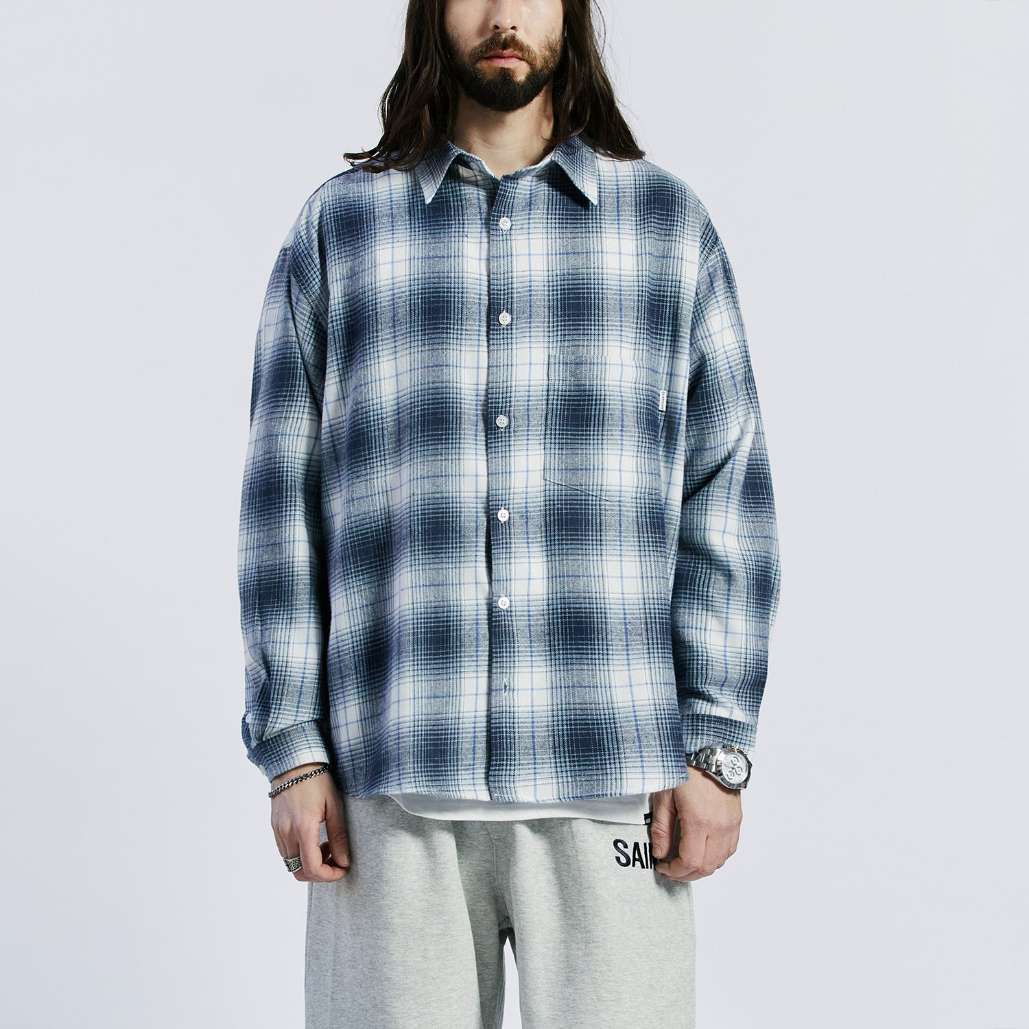 SP OMBRE CHECK OVER SHIRTS