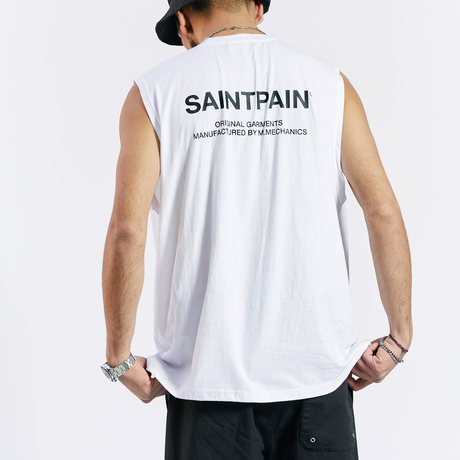 SP VRTN LOGO SLEEVELESS-WHITE