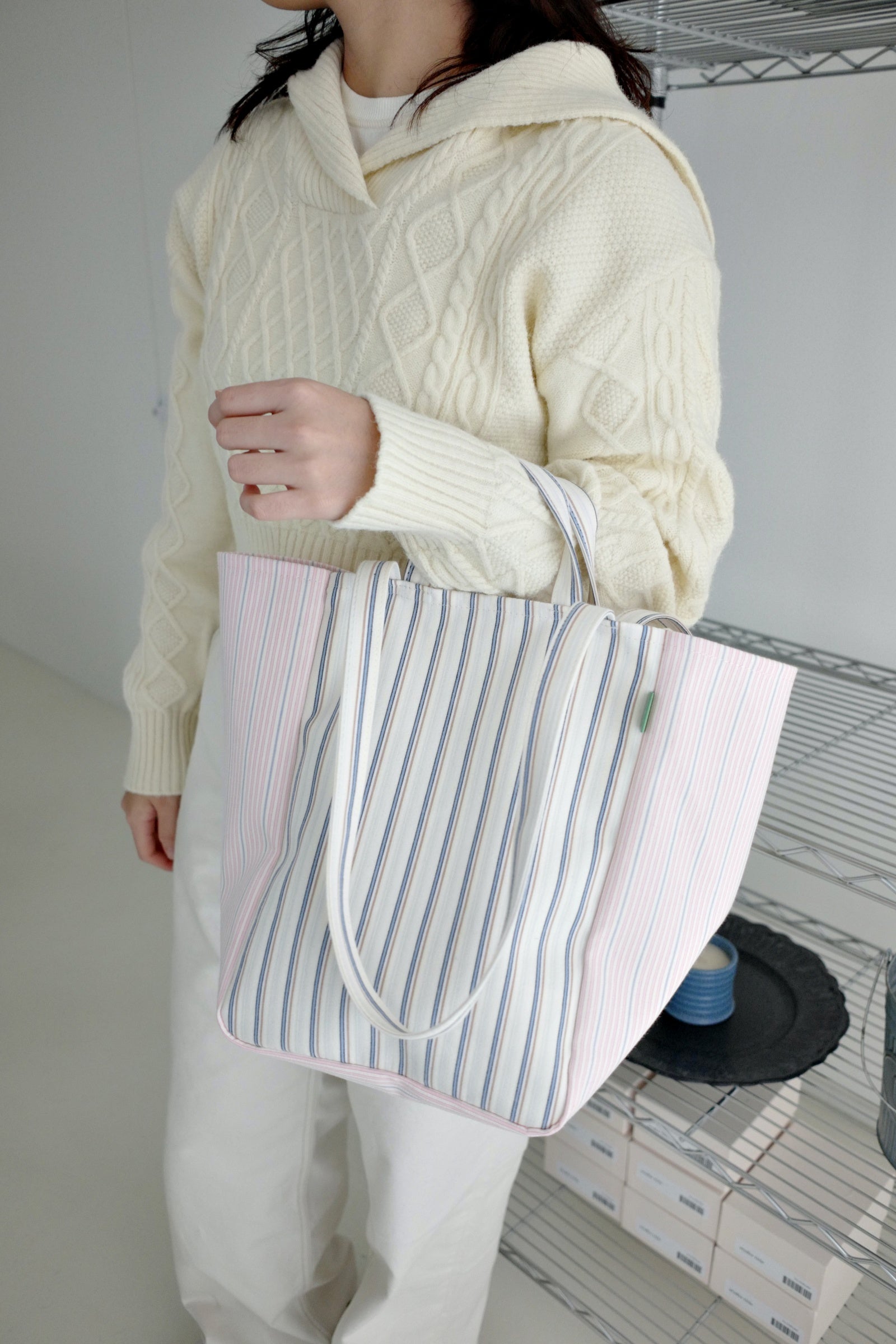 Double Stripe Bag (Pink)