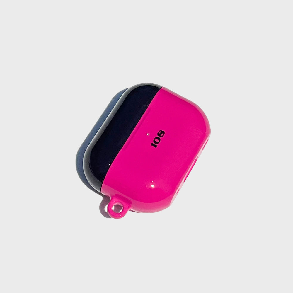 [AirPods] 108 VINYL MAGENTA_BLACK CAP(glossy-slim-hard)