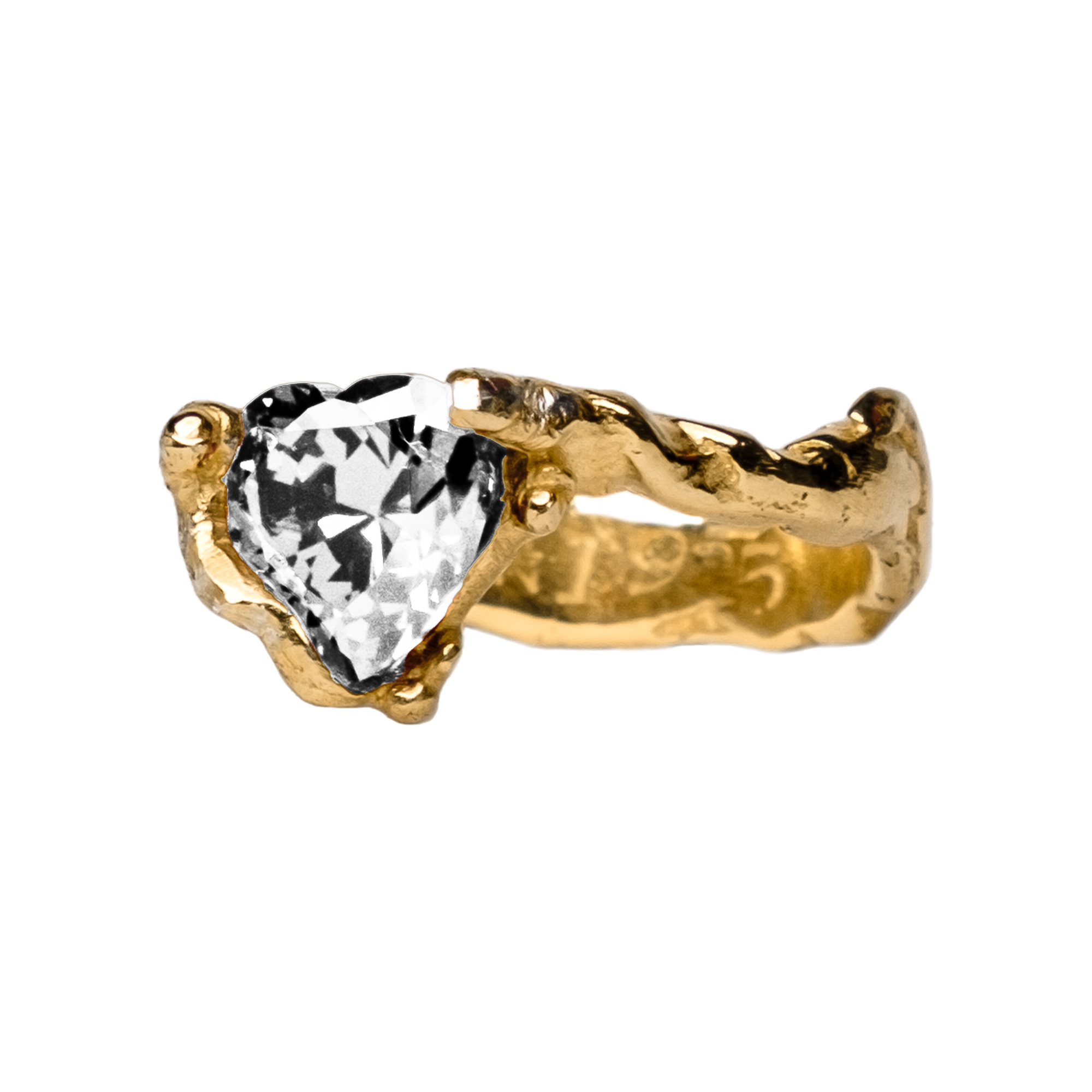 Gold-Plate Signature Heart Ring (Standard)