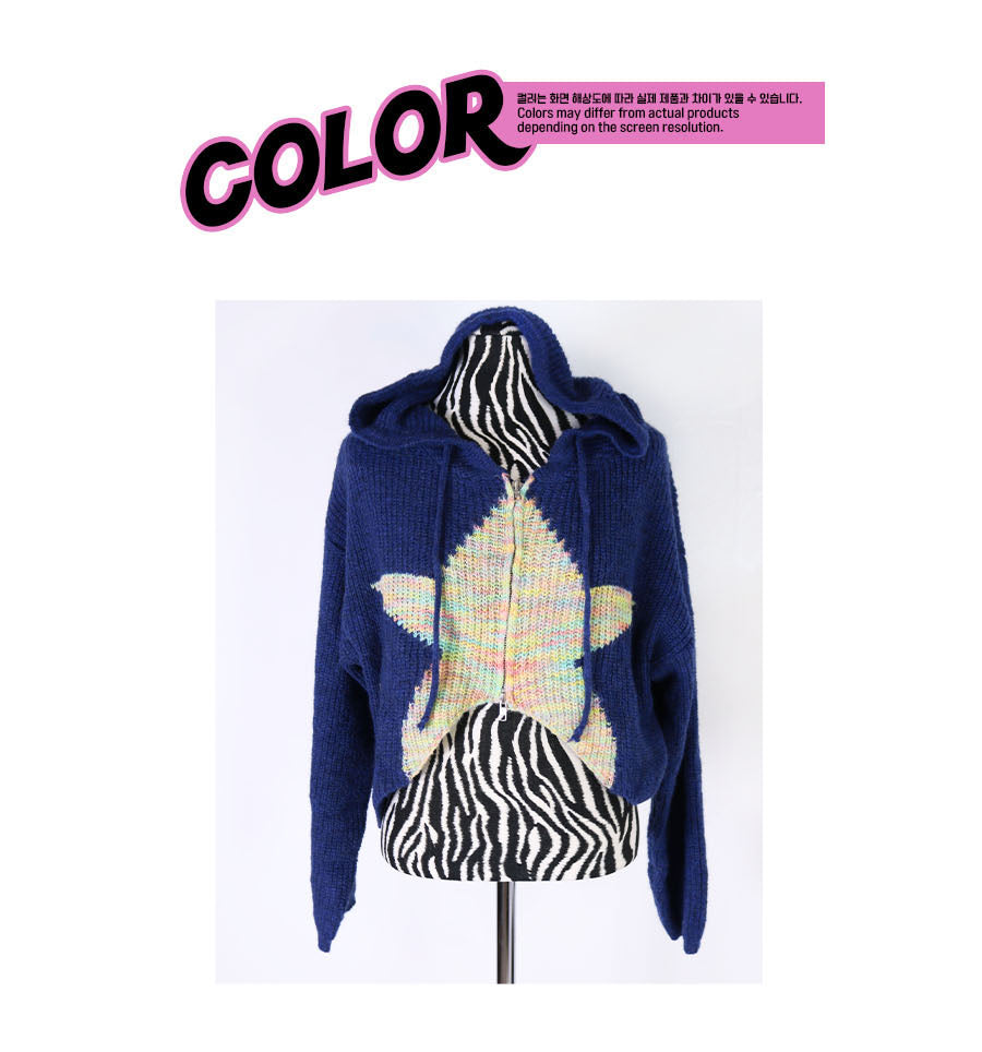 shooting star hood knit