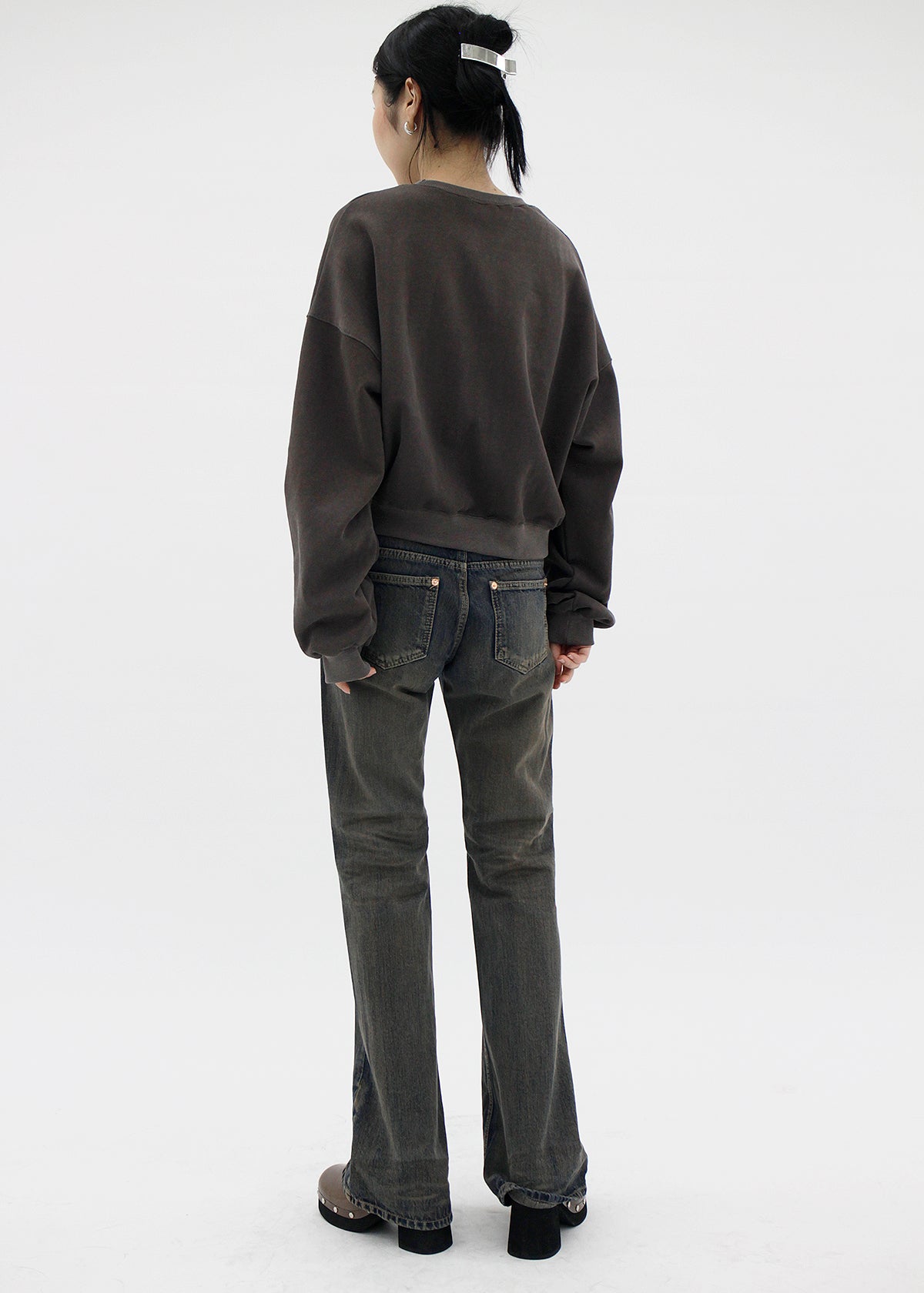 no.3003 Mocha Bootcut Denim Pants