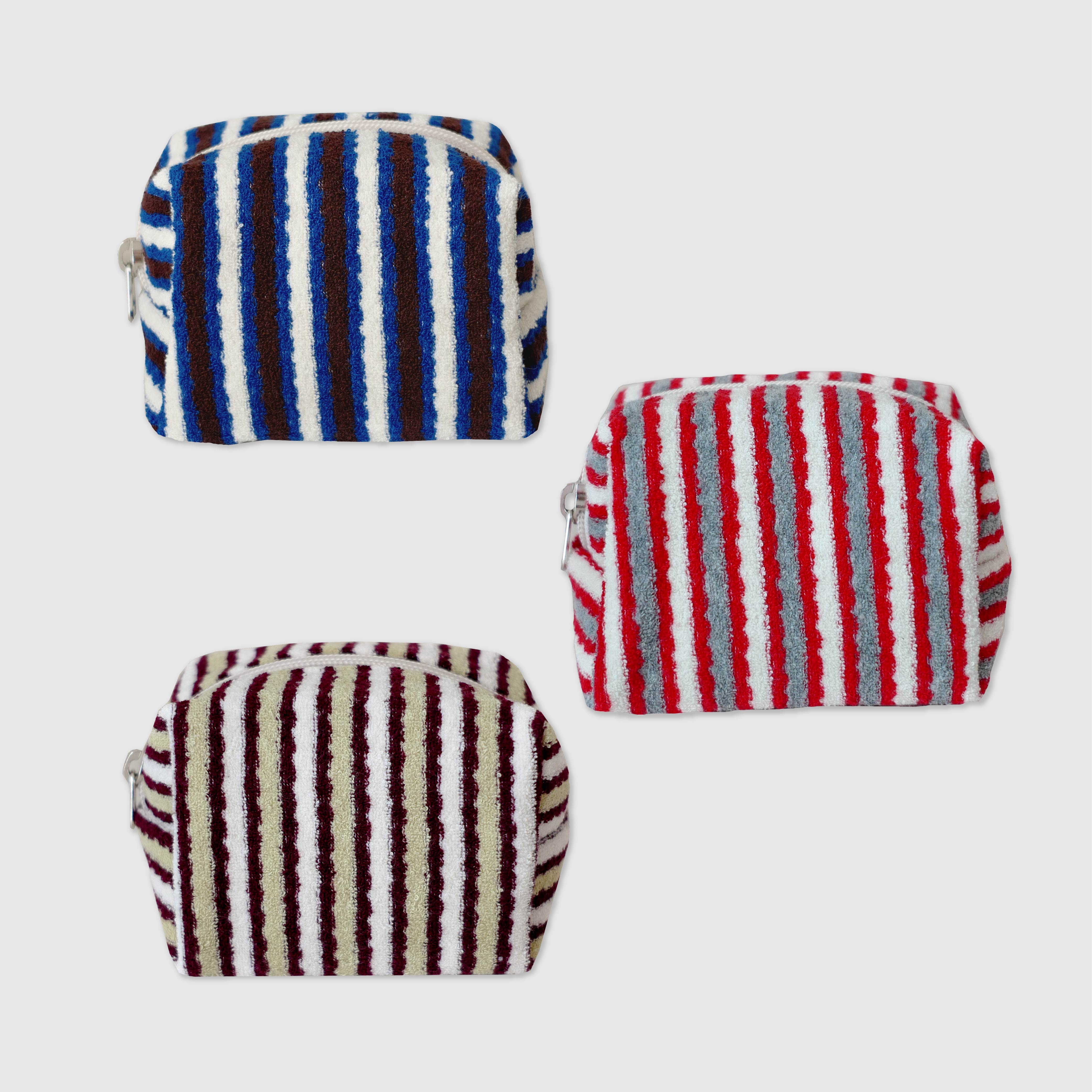 [unfold] Stripe Terry Pouch  - Small (3colors)