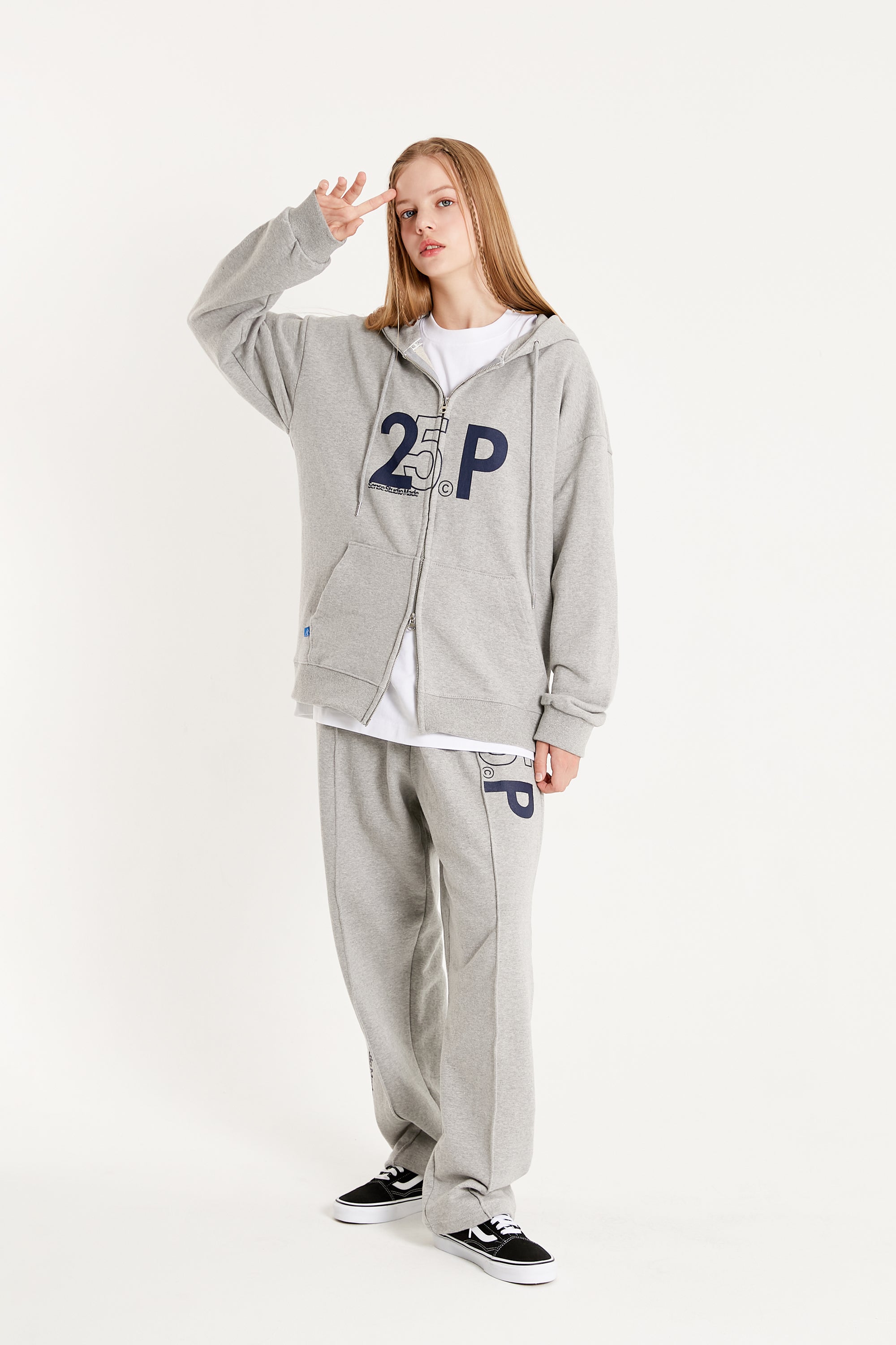 25P SENSE LOGO SWEAT PANTS_GRAY