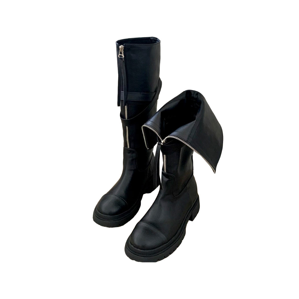 Zipper boots