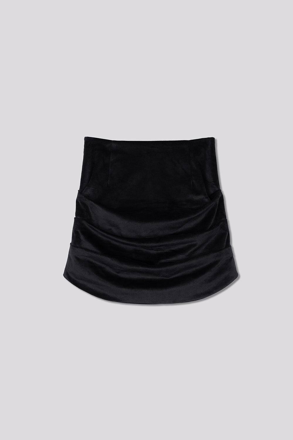 Velvet Draping Skirt Black