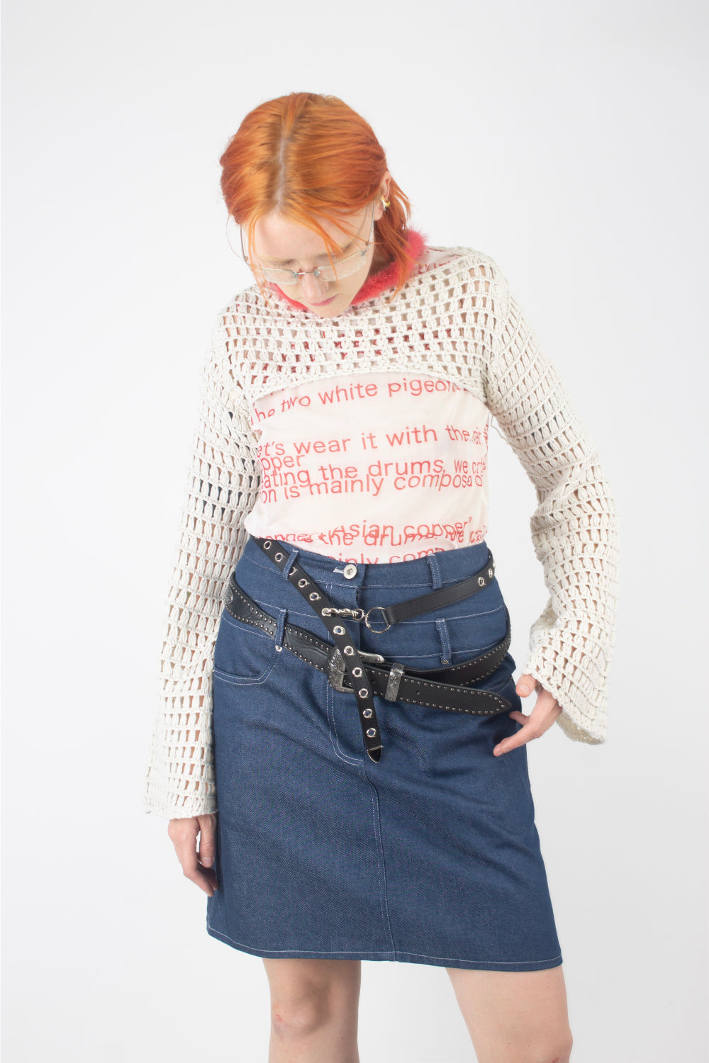 Denim Warmer Skirt (2 color)