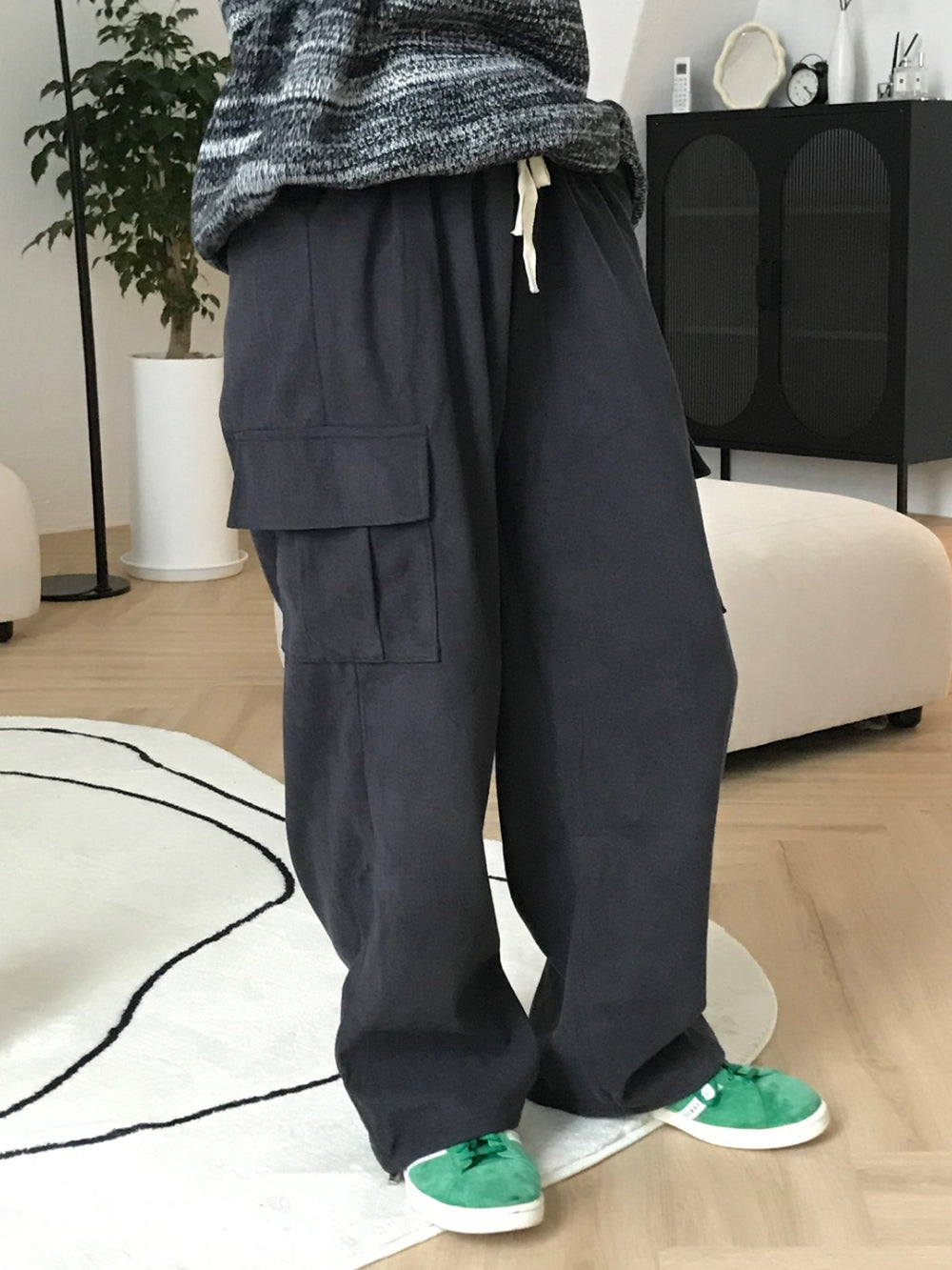 Men's string cargo huey pants