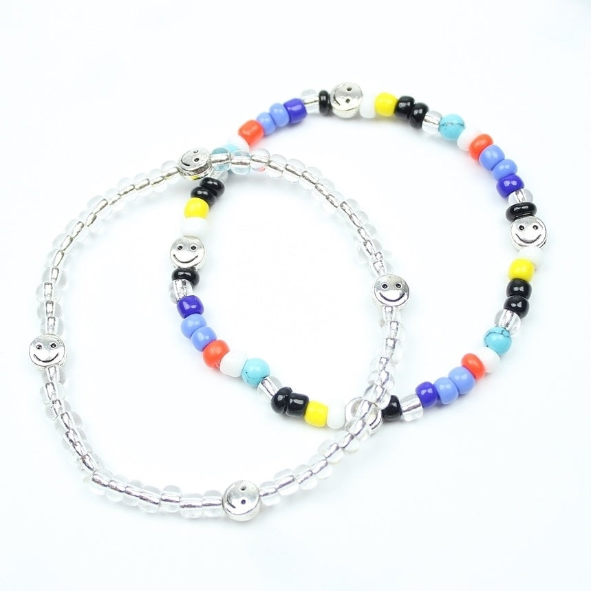 [SET] smile beads bracelet (2color)