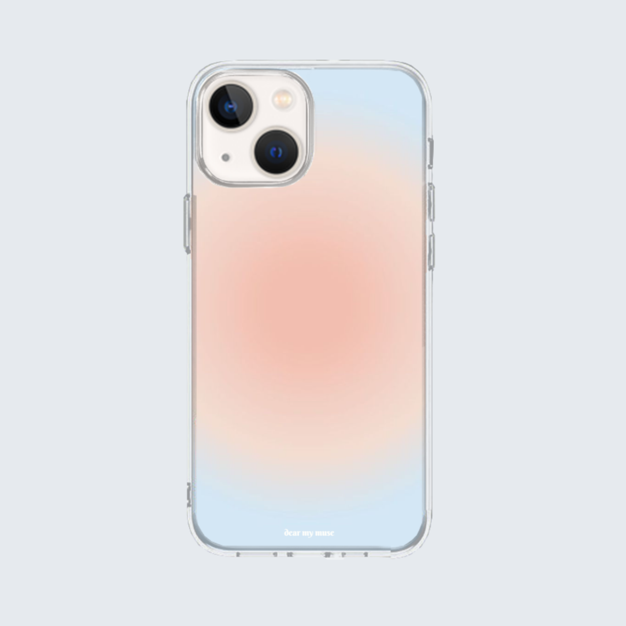 peach&blue gradation iphone case